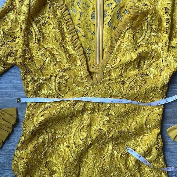 Alexis Yellow Mini Dress - Picture 11 of 13